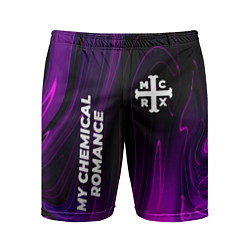 Шорты спортивные мужские My Chemical Romance violet plasma, цвет: 3D-принт