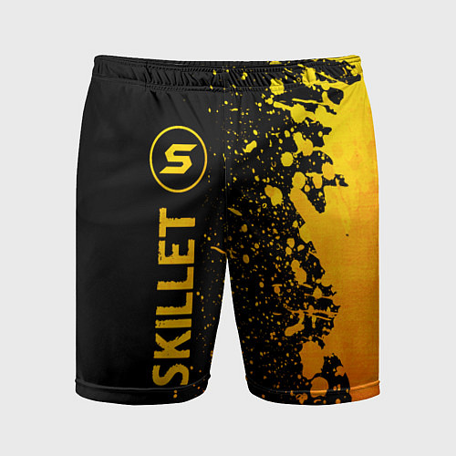 Мужские спортивные шорты Skillet - gold gradient: по-вертикали / 3D-принт – фото 1