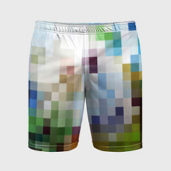 Мужские спортивные шорты Пиксельная абстракция