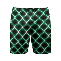 Мужские спортивные шорты Зелёная неоновая сетка
