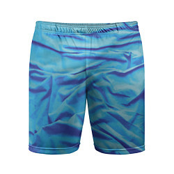 Шорты спортивные мужские Мятая ткань - fashion - wave, цвет: 3D-принт