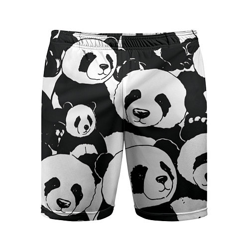 Мужские спортивные шорты С пандами паттерн / 3D-принт – фото 1