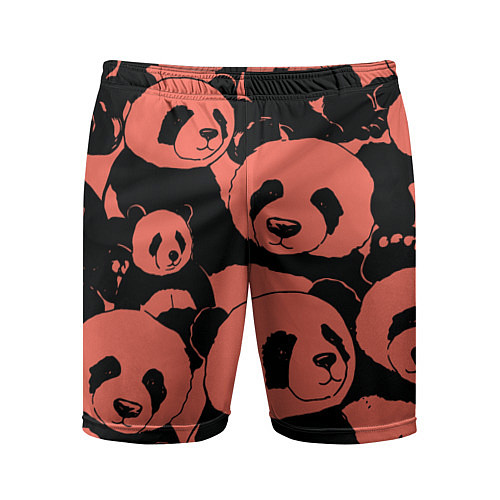 Мужские спортивные шорты С красными пандами / 3D-принт – фото 1