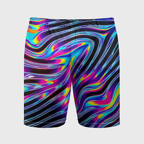 Мужские спортивные шорты Голографические полосы / 3D-принт – фото 1