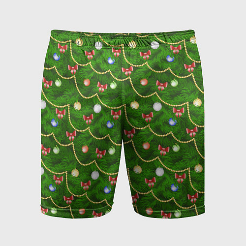 Мужские спортивные шорты Ёлочные украшения / 3D-принт – фото 1