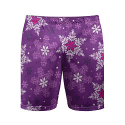 Шорты спортивные мужские Violet snow, цвет: 3D-принт