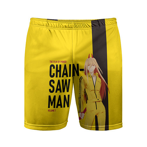 Мужские спортивные шорты Человек-бензопила - Пауэр / 3D-принт – фото 1