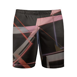 Мужские спортивные шорты Абстрактные розовые стеклянные блоки