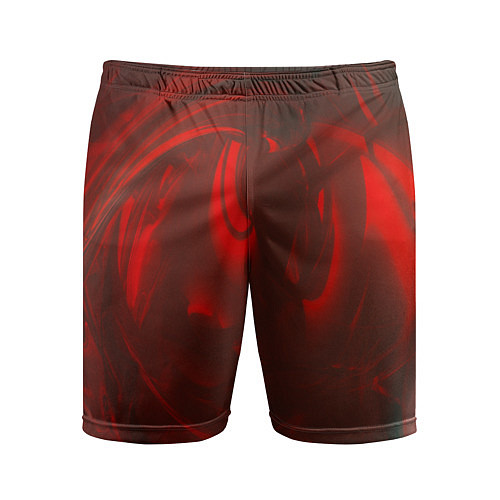 Мужские спортивные шорты Темно красные волны / 3D-принт – фото 1