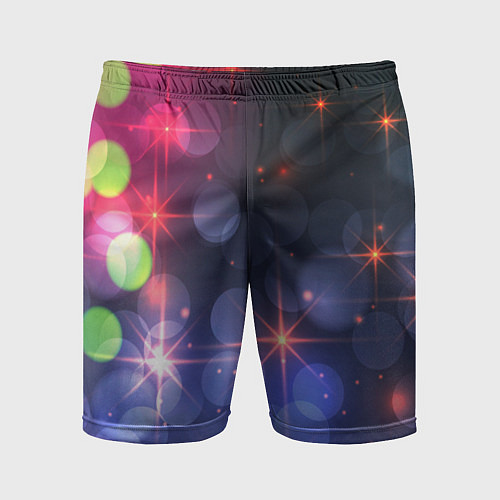 Мужские спортивные шорты Поп арт неоновые звезды космического неба / 3D-принт – фото 1