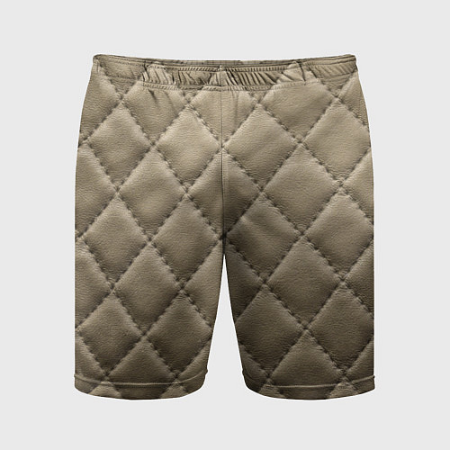 Мужские спортивные шорты Стёганая кожа - fashion texture / 3D-принт – фото 1