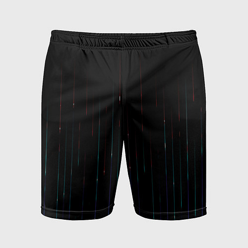 Мужские спортивные шорты Неоновый дождь / 3D-принт – фото 1
