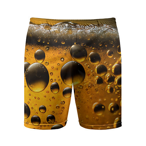 Мужские спортивные шорты Пиво пенное светлое / 3D-принт – фото 1