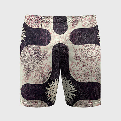Мужские спортивные шорты Abstract of fingerprint / 3D-принт – фото 1
