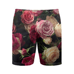 Мужские спортивные шорты Нежные кустовые розы