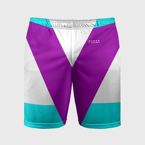 Мужские спортивные шорты В ретро стиле FIRM / 3D-принт – фото 1