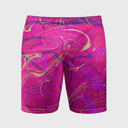 Шорты спортивные мужские Розовая абстракция, цвет: 3D-принт