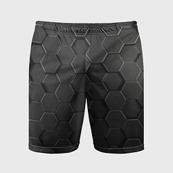 Мужские спортивные шорты Abstraction hexagon grey