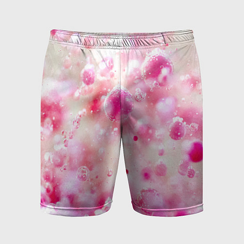 Мужские спортивные шорты Розовое множество красок и пузырей / 3D-принт – фото 1