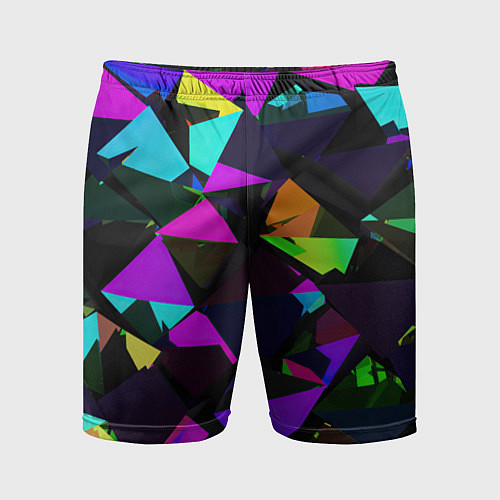 Мужские спортивные шорты Shapes triangle geometry / 3D-принт – фото 1