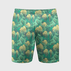 Мужские спортивные шорты Камуфляж деревья двуцветный