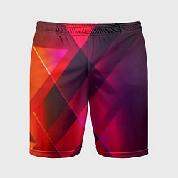 Шорты спортивные мужские Кубические грани абстракции, цвет: 3D-принт