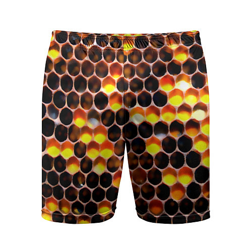 Мужские спортивные шорты Медовые пчелиные соты / 3D-принт – фото 1