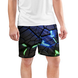 Шорты спортивные мужские Светящаяся лава, цвет: 3D-принт — фото 2