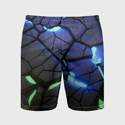 Мужские спортивные шорты Светящаяся лава / 3D-принт – фото 1