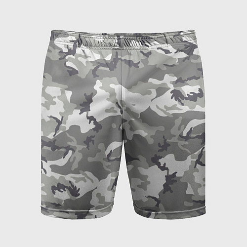 Мужские спортивные шорты Снежный камуфляж / 3D-принт – фото 1