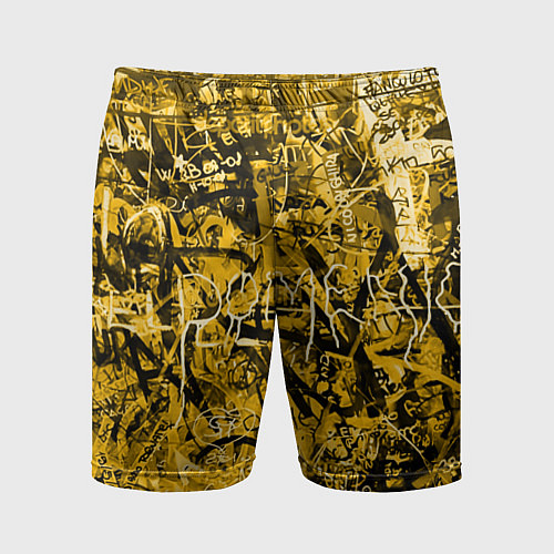 Мужские спортивные шорты Желтый хаос / 3D-принт – фото 1