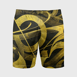 Мужские спортивные шорты Gold Calligraphic