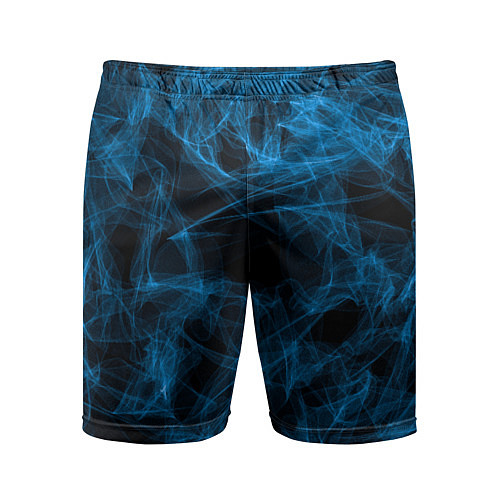 Мужские спортивные шорты Синий дым текстура / 3D-принт – фото 1