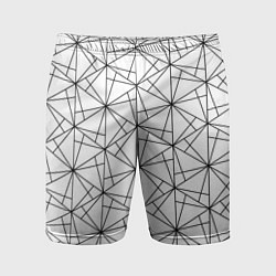 Мужские спортивные шорты Чёрно-белый геометрический треугольный узор