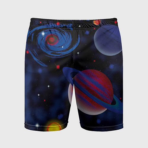 Мужские спортивные шорты Планеты / 3D-принт – фото 1