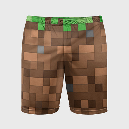Мужские спортивные шорты Блоки майнкрафта / 3D-принт – фото 1