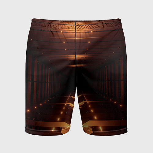 Мужские спортивные шорты Оранжевые фонари в полной темноте / 3D-принт – фото 1