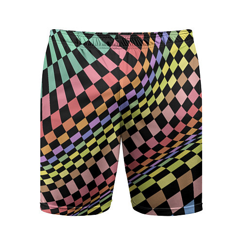 Мужские спортивные шорты Colorful avant-garde chess pattern - fashion / 3D-принт – фото 1