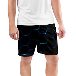 Шорты спортивные мужские Тёмный киберпанк, цвет: 3D-принт — фото 2