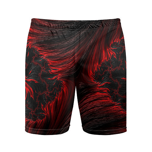 Мужские спортивные шорты Red vortex pattern / 3D-принт – фото 1