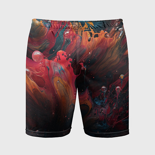 Мужские спортивные шорты Разноцветные брызги краски / 3D-принт – фото 1