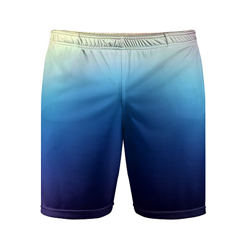 Мужские спортивные шорты Blue gradient colors / 3D-принт – фото 1
