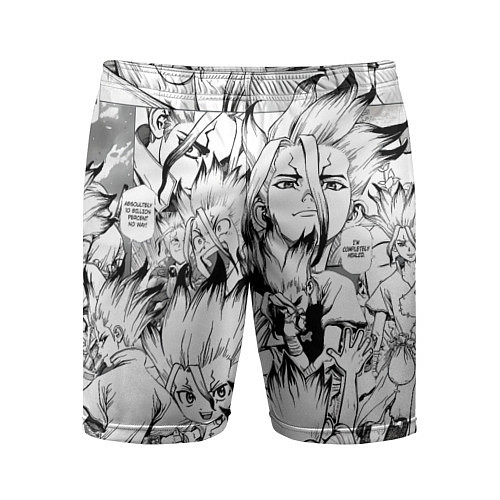 Мужские спортивные шорты Исигами Сенку - Доктор Стоун / 3D-принт – фото 1