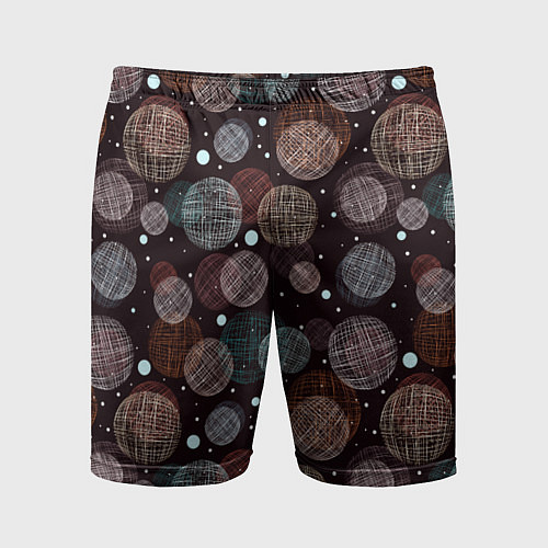 Мужские спортивные шорты Плетеные шары / 3D-принт – фото 1