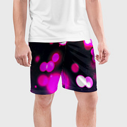 Шорты спортивные мужские Розовые блики света, цвет: 3D-принт — фото 2