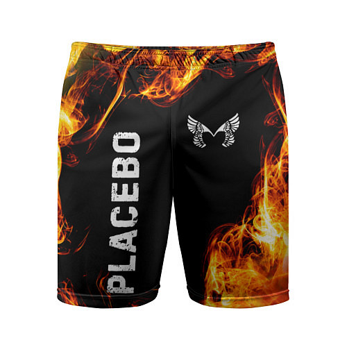 Мужские спортивные шорты Placebo и пылающий огонь / 3D-принт – фото 1