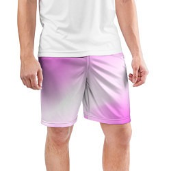 Шорты спортивные мужские Градиент розовый, цвет: 3D-принт — фото 2