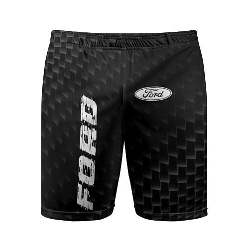 Мужские спортивные шорты Ford карбоновый фон / 3D-принт – фото 1
