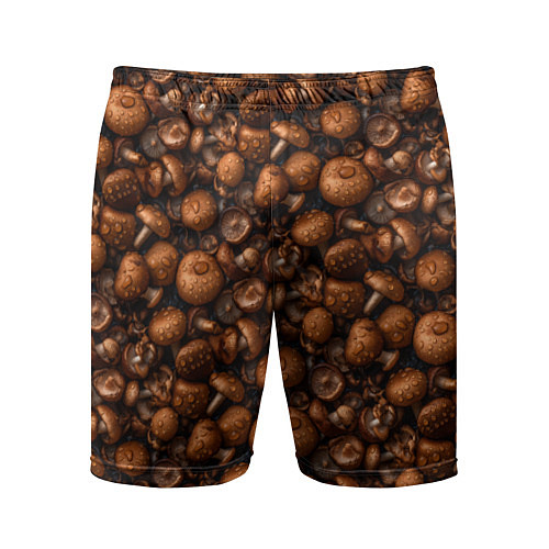 Мужские спортивные шорты Сочный узор из грибочков / 3D-принт – фото 1