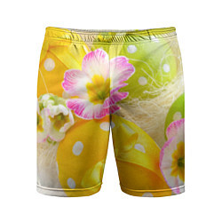 Мужские спортивные шорты Пасхальные яйца и цветы